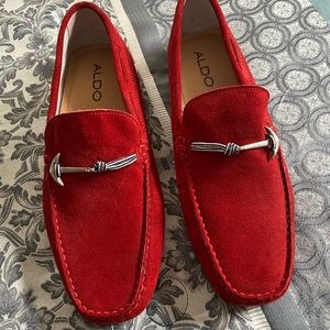 Mens Aldo Red Suede shoes